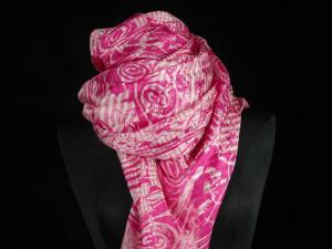 AHMADDY Seidenschal Suni rosa pink